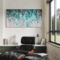 Image 6 of 🔴 'Ocean's spirit, unfolding' - 185x95cm, FRAMED