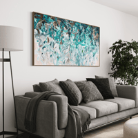 Image 7 of 🔴 'Ocean's spirit, unfolding' - 185x95cm, FRAMED