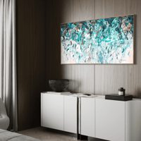 Image 9 of 🔴 'Ocean's spirit, unfolding' - 185x95cm, FRAMED