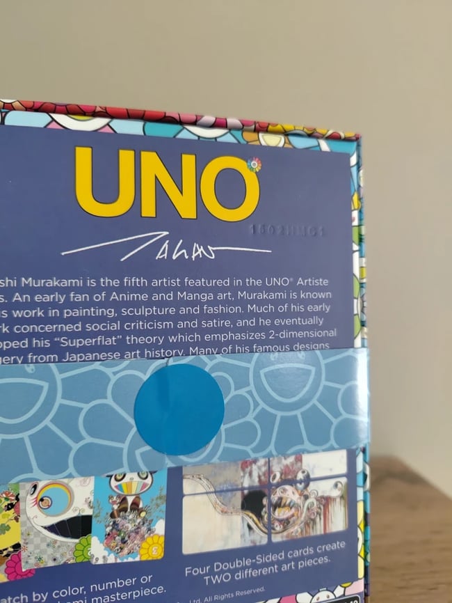UNO Mattel Creations Artiste Series TAKASHI MURAKAMI Cartes Edition limitée