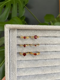 Image 3 of Golden Red Crystal Rings!