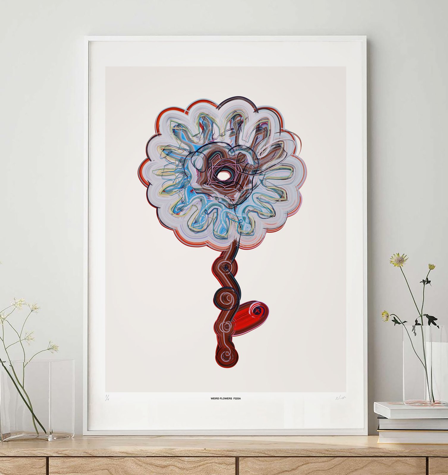 アート・デザイン・音楽 Flowers art works couleur innocentgrey Vibrant Wildflower Landscape Wall Art Whimsical Mountain Garden