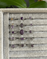 Image 1 of Violet Valentine Crystal Rings
