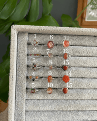 Image 1 of Strawberry Kiss Crystal Rings