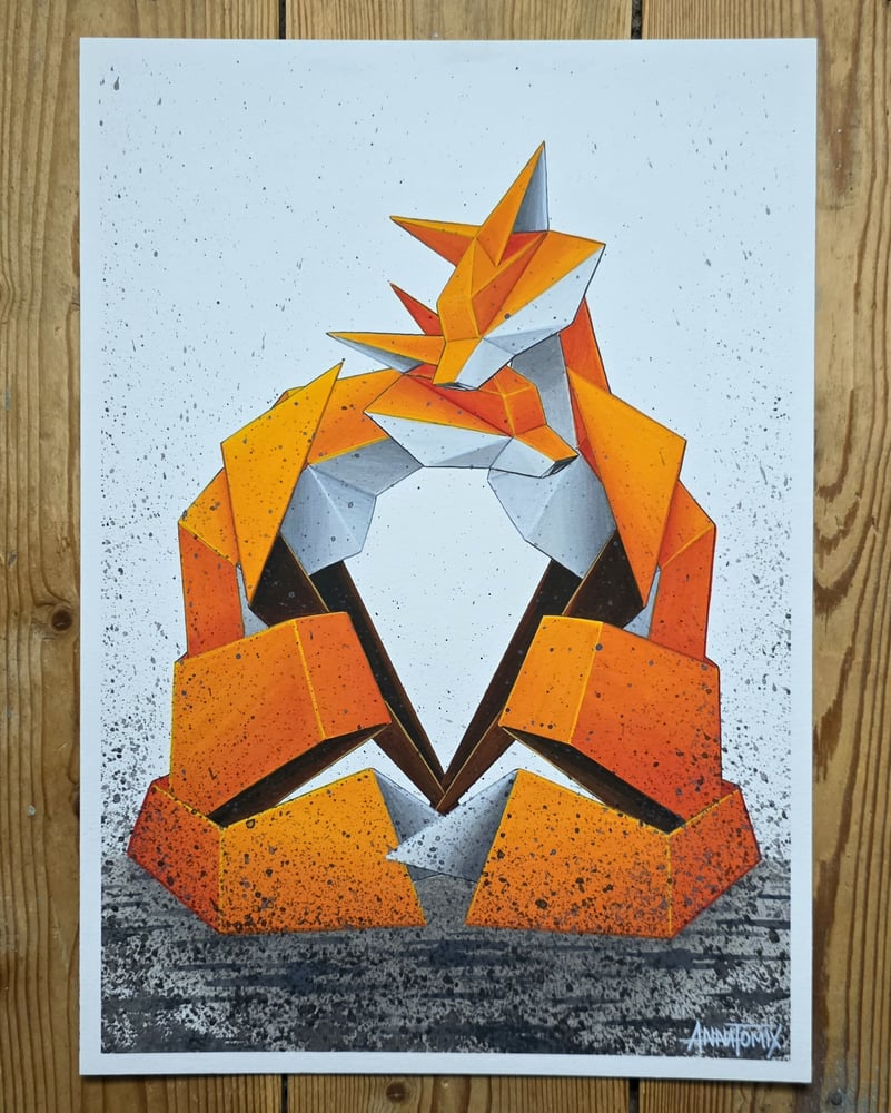 Image of "As the world falls down" original watercolour 