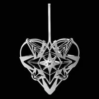 Image 1 of CHRISTMAS HEART BIG  Silver