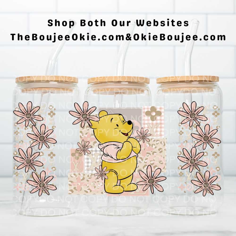 Image of Winnie Pooh Bear LV Uv Dtf Wrap W0664