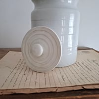 Image 5 of Antique Victorian Banded Storage Jar M Sugar