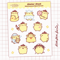 pompom sticker sheet