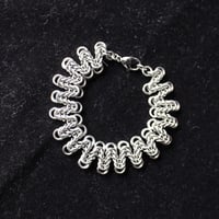 Image 1 of Stainless steel chainmail zigzag bracelet