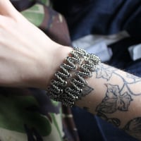 Image 2 of Stainless steel chainmail zigzag bracelet