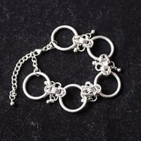 Image 1 of Stainless steel welded O ring adjustable bracelet