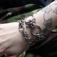 Image 2 of Stainless steel welded O ring adjustable bracelet