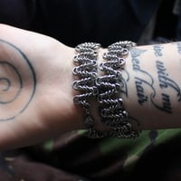 Image 3 of Stainless steel chainmail zigzag bracelet