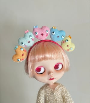 Image of Valentine Hearts Headband for Blythe Dolls 