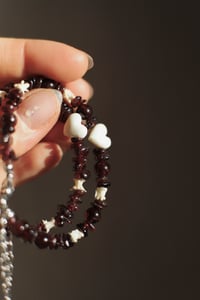 Image 1 of Bracciale Cuore d'osso e vertebre di serpente