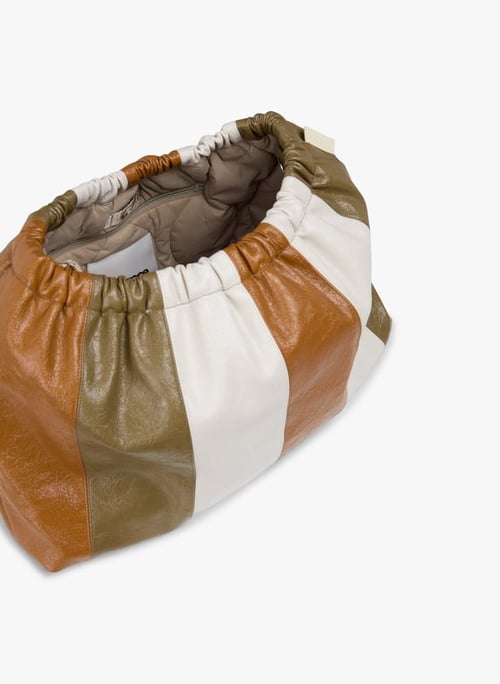 Image of 6-Bolso Hobby rayas verde/camel