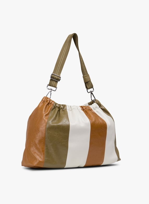 Image of 6-Bolso Hobby rayas verde/camel