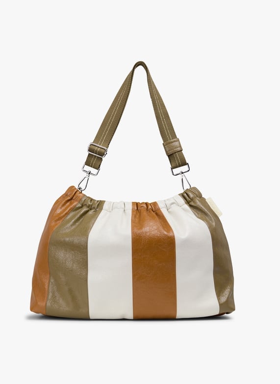 Image of 6-Bolso Hobby rayas verde/camel