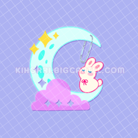 Image 1 of Moon Bunny Carabiner [PRE-ORDER]