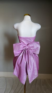 Image 2 of Athena bow mini dress (Hot pink)