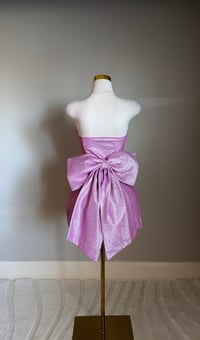 Image 1 of Athena bow mini dress (Hot pink)