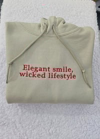 Elegant smile, wicked lifestyle hoodie