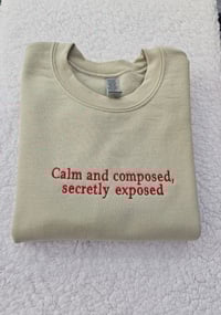 Calm and composed, secretly exposed sweater