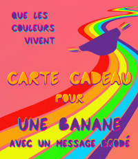 Carte cadeau - banane brodée