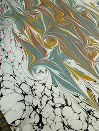 Image 2 of One of a kind hand marbled paper artwork - Vignette