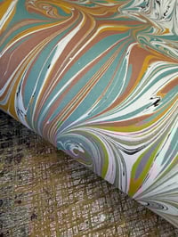 Image 4 of One of a kind hand marbled paper artwork - Vignette