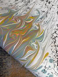 Image 5 of One of a kind hand marbled paper artwork - Vignette