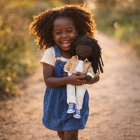 Image 2 of Mari Handmade Linen Tea Party Doll  (PREORDER ITEM - SHIP DATE ON OR BEFORE APRIL  30TH, 2026)