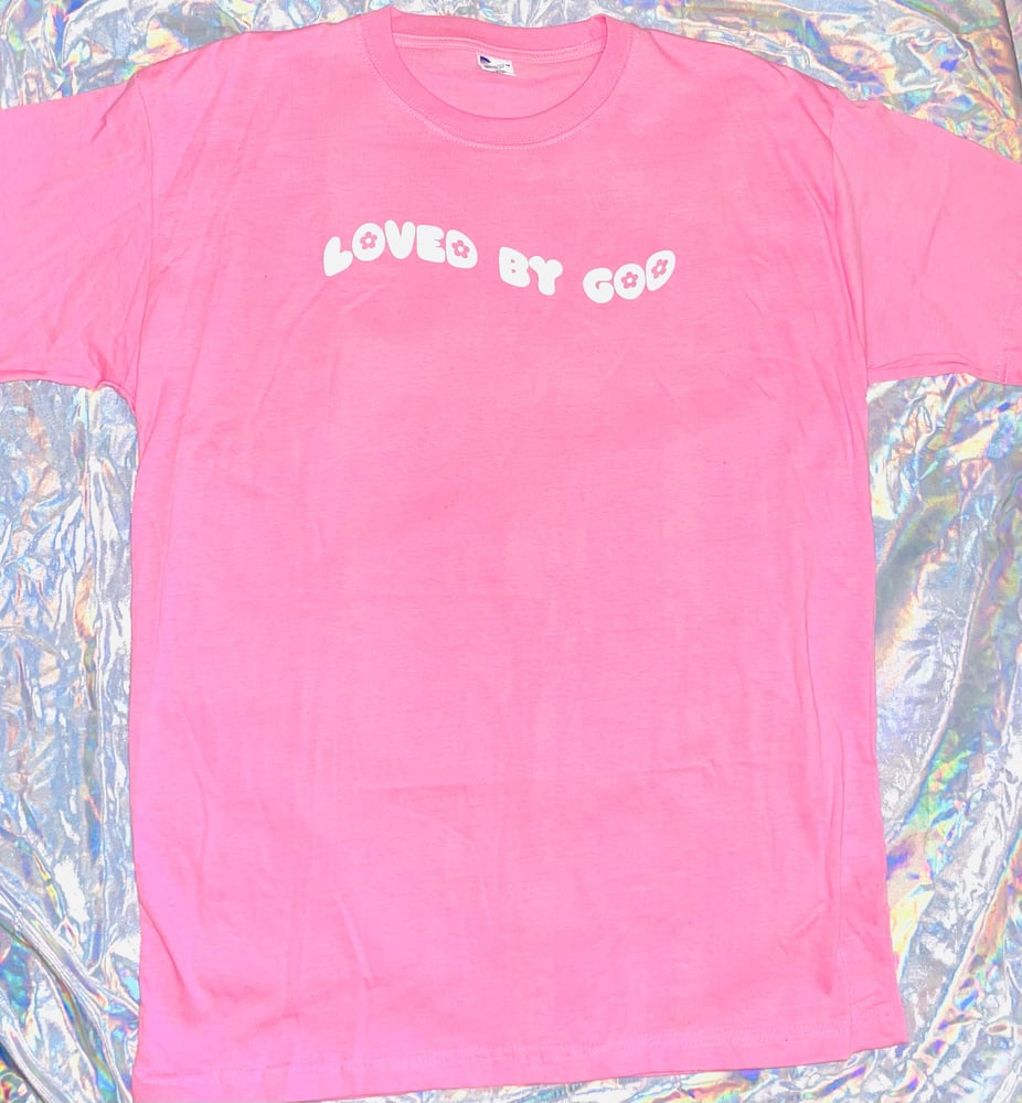 Image of “LOVED BY GOD” BABY PINK T-SHIRT