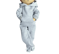 HarperIman - 3pc Hi sweatshirt hoody + pant + white sneaker