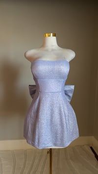 Image 3 of Athena bow mini dress (Lavender)