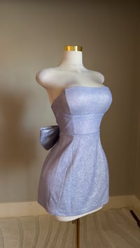 Image 4 of Athena bow mini dress (Lavender)