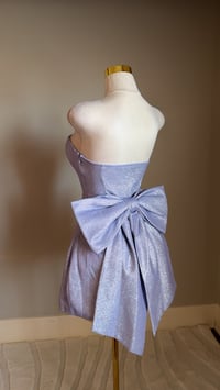Image 2 of Athena bow mini dress (Lavender)