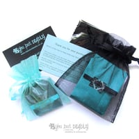 Image 5 of Cherry Blossom Grey Resin Mini Heart Pendant