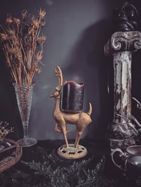 Image 1 of Iron stag candle holder 