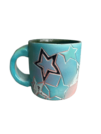 Image 1 of Teal Multi Star Mug