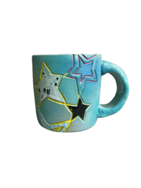 Image 2 of Teal Multi Star Mug