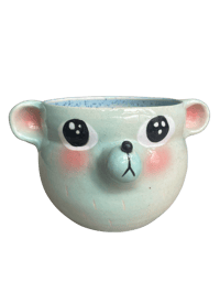 Image 1 of Medium Blue Bear Bowl