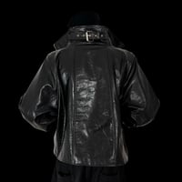 Image 2 of HIGH NECK REAL LEATHER JACKET