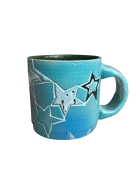 Image 3 of SECOND-Teal and Pink Starburst Mug