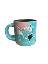 Image 1 of SECOND-Teal and Pink Starburst Mug