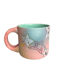Image 1 of SECOND-Pink Multi 80's Star Mug