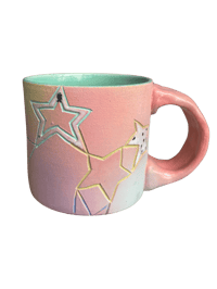 Image 3 of SECOND-Pink Multi 80's Star Mug