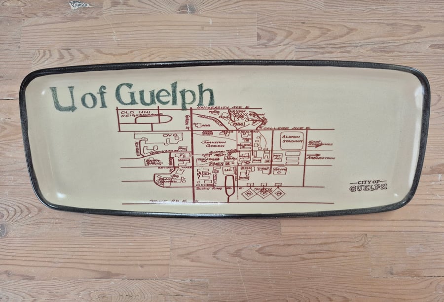 Image of Large U of Guelph Platter PICK UP ONLY