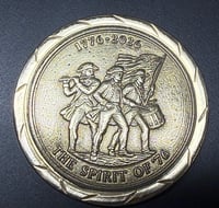 Image 2 of Commemorative 250th Anniversary Brass Coin